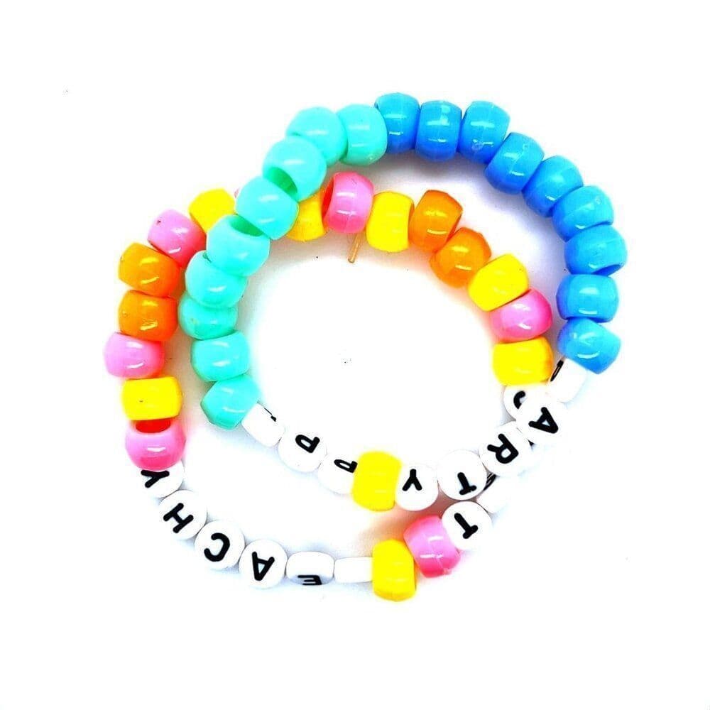 2 Colorful Bead Bracelets (c)