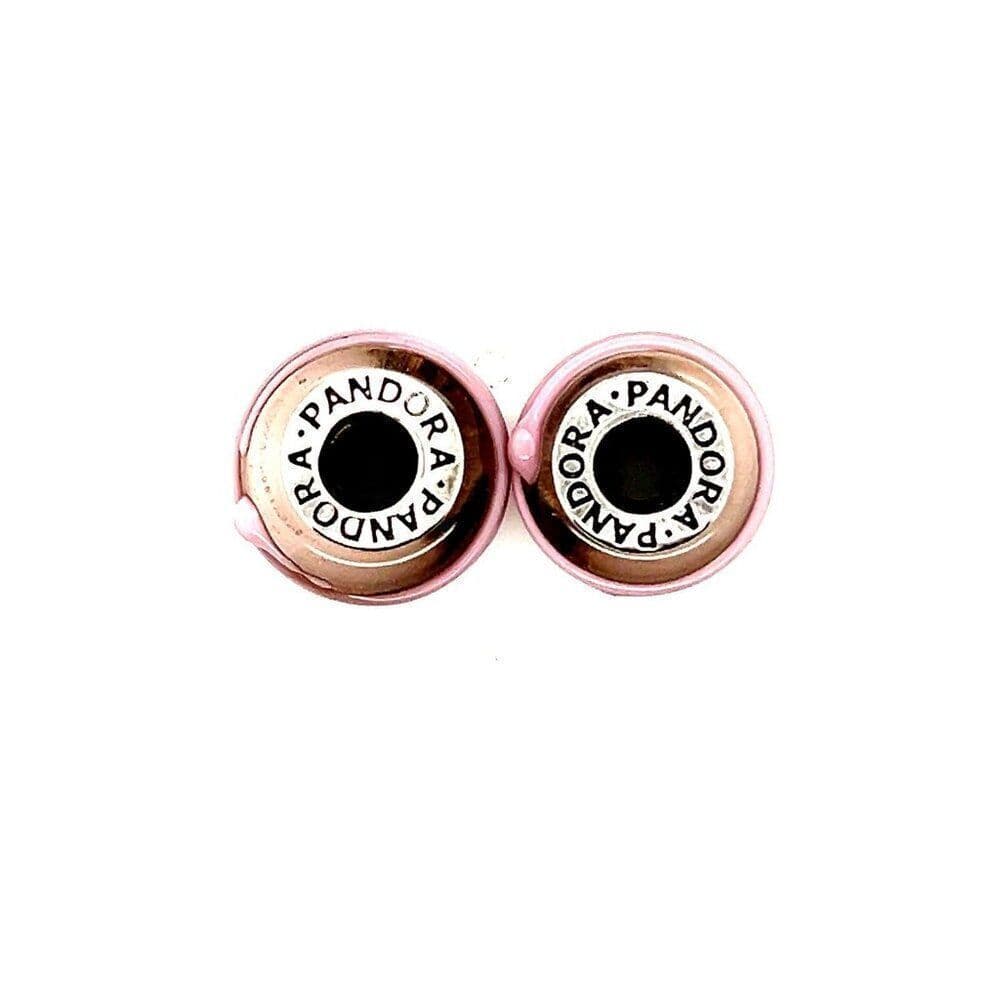 2 Pandora Pink Spiral Murano Charms