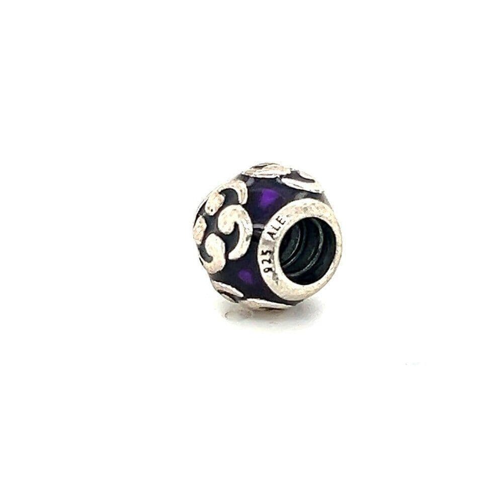 Pandora Purple Scroll Charm