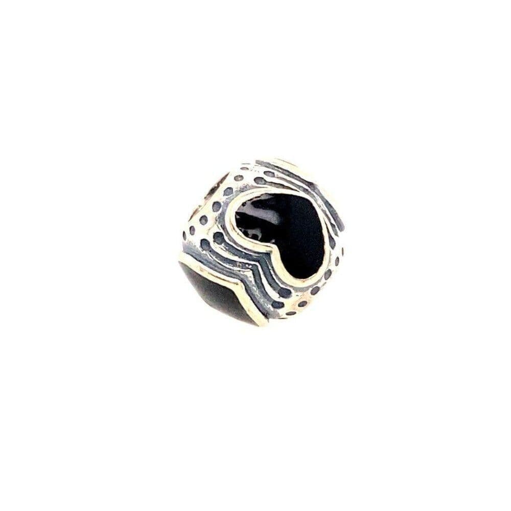 Pandora 2011 Two Tone Midnight Heart Cha