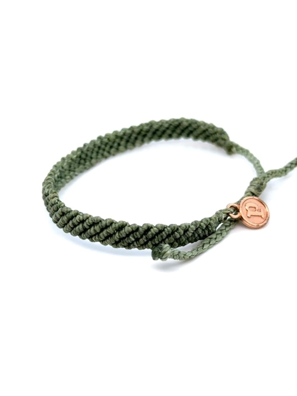 Pura Vida Olive Green Braided Macrame Bracelet