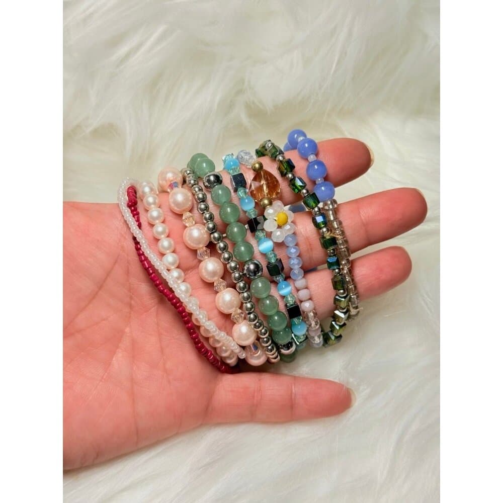 Lot of Multicolor Beaded Bracelets (c)