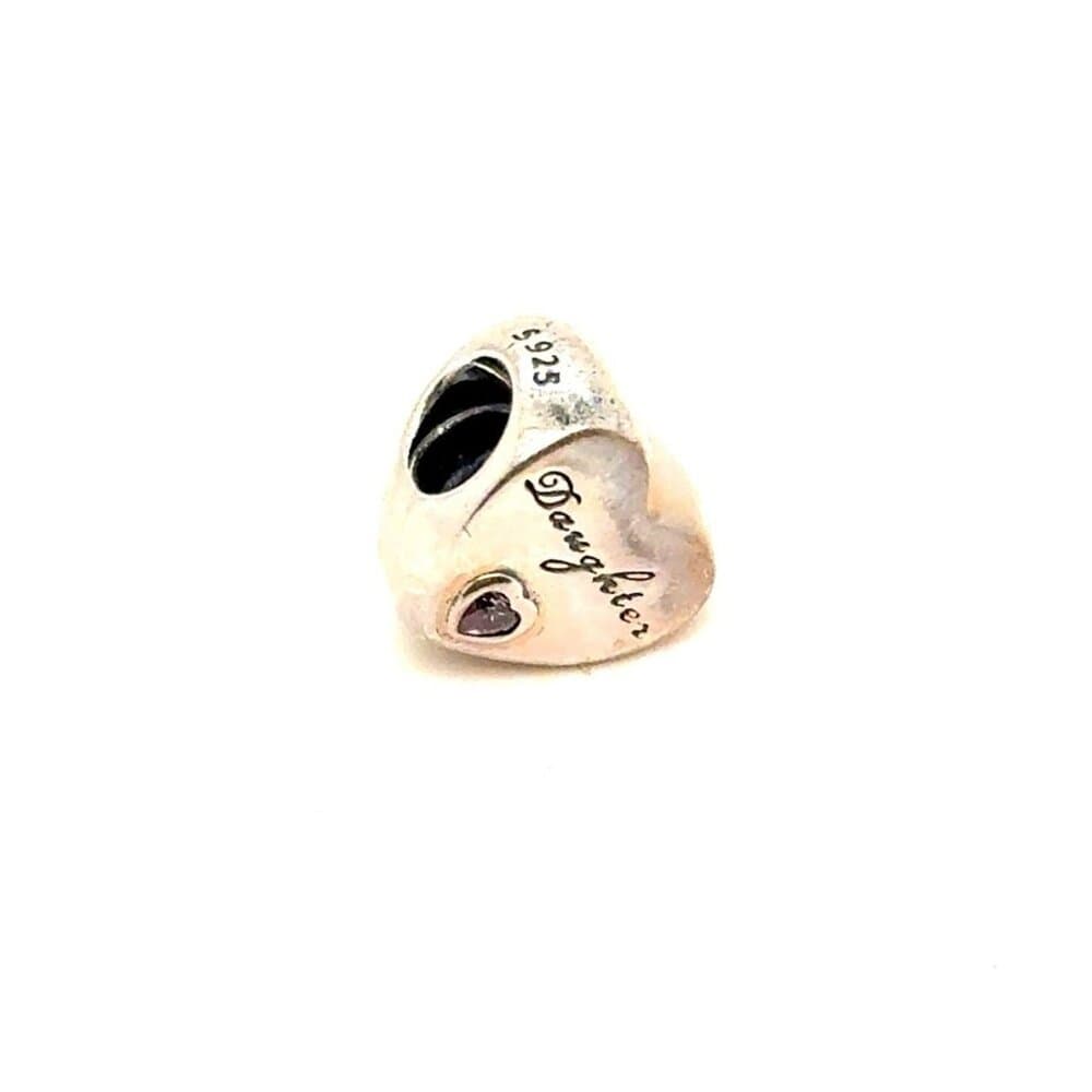 Pandora Pink Cz Heart Daughter Charm