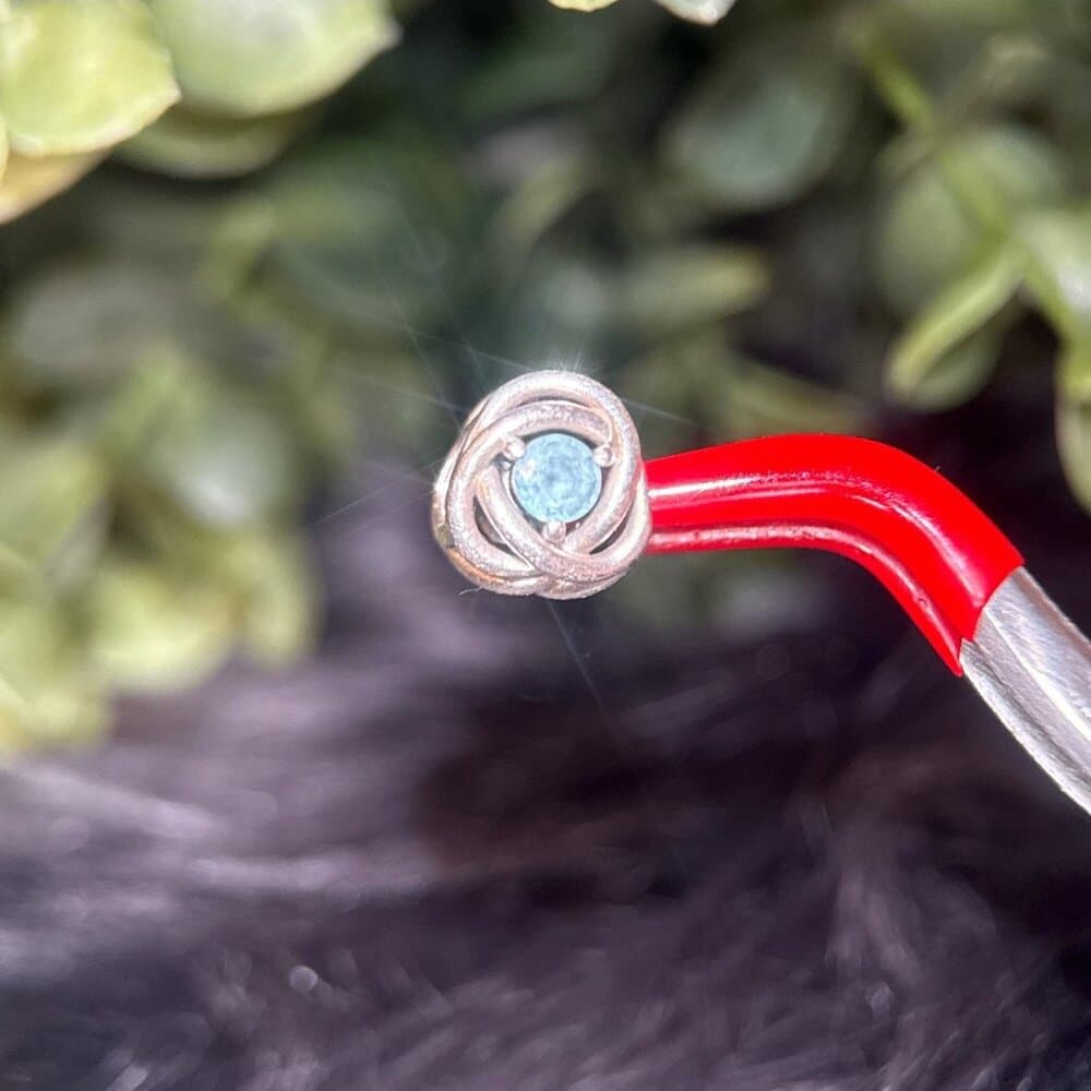 Pandora Swirl Blue Topaz Charm
