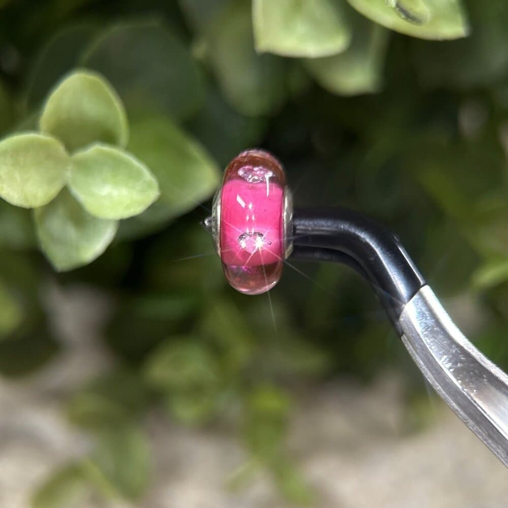Pandora Hearts Red Effervescence Murano Glass Charm