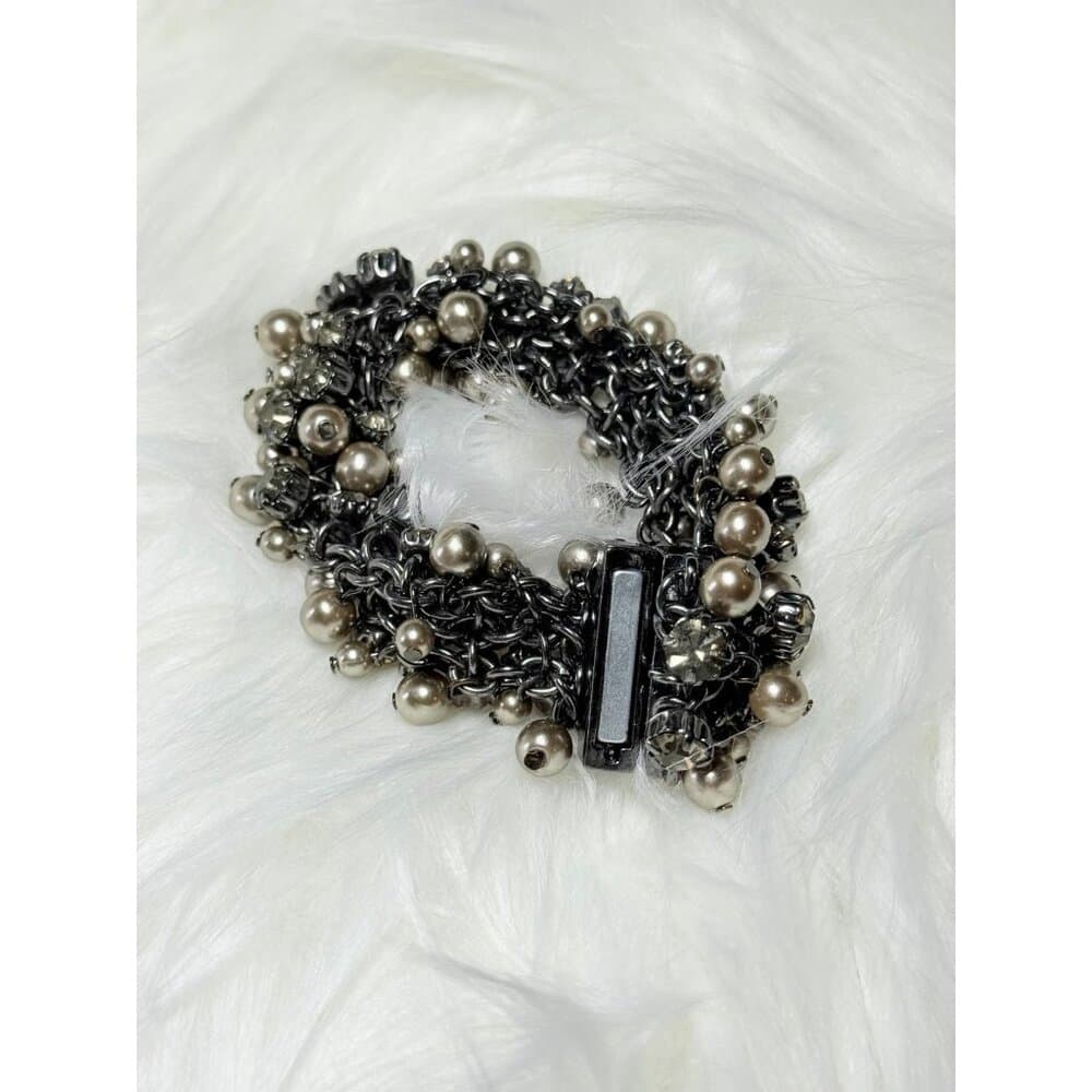 Magnetic Rhinestones/Pearl Bracelet (c)