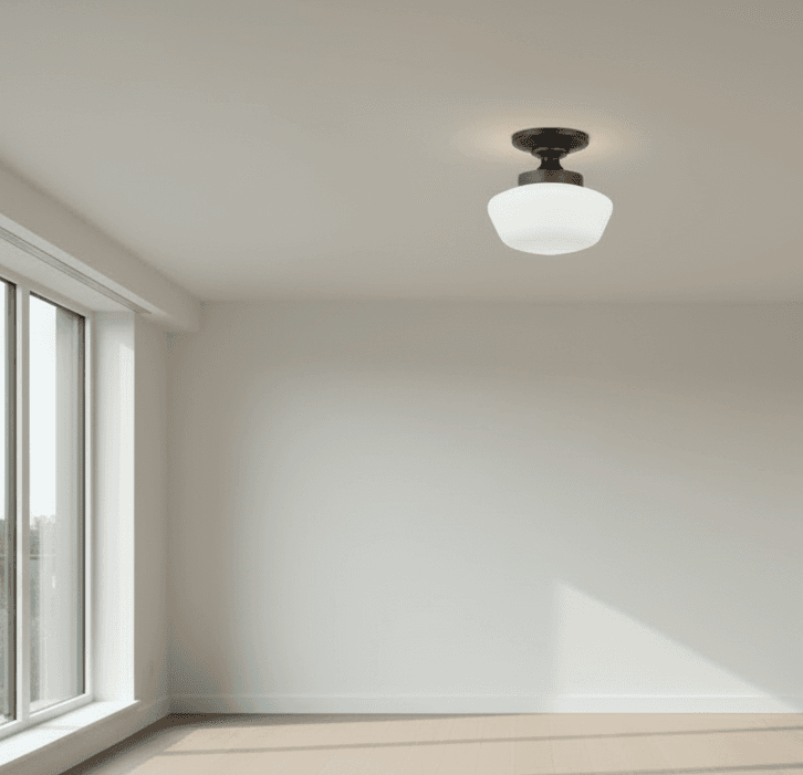 Minka Lavery Bronze Glass Dome Semi Flush Ceiling Light | 60% OFF FFW-1388