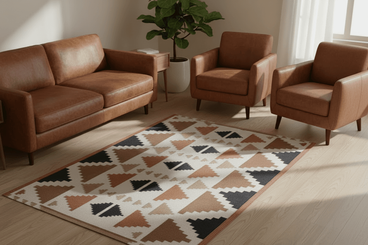 Tejal Handwoven Flat Weave Geometric Indian 9' x 12' Area Rug FFW-1248