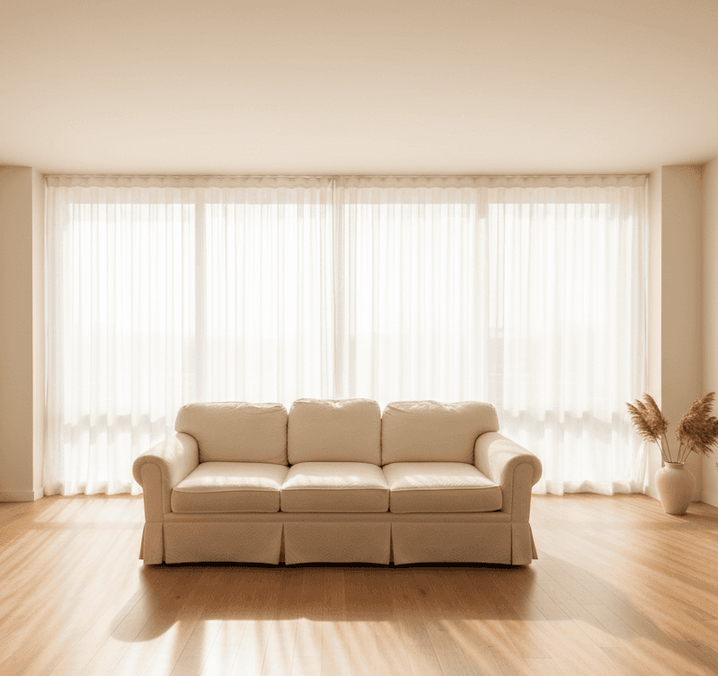 Pennsylvania House Criterion 60 Cream Three Cushion Sofa PD138-16