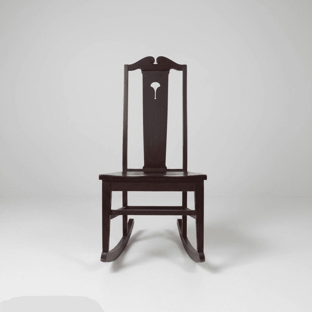 JS Ford & Johnson Co Antique Armless Wood Rocking Chair PD138-43