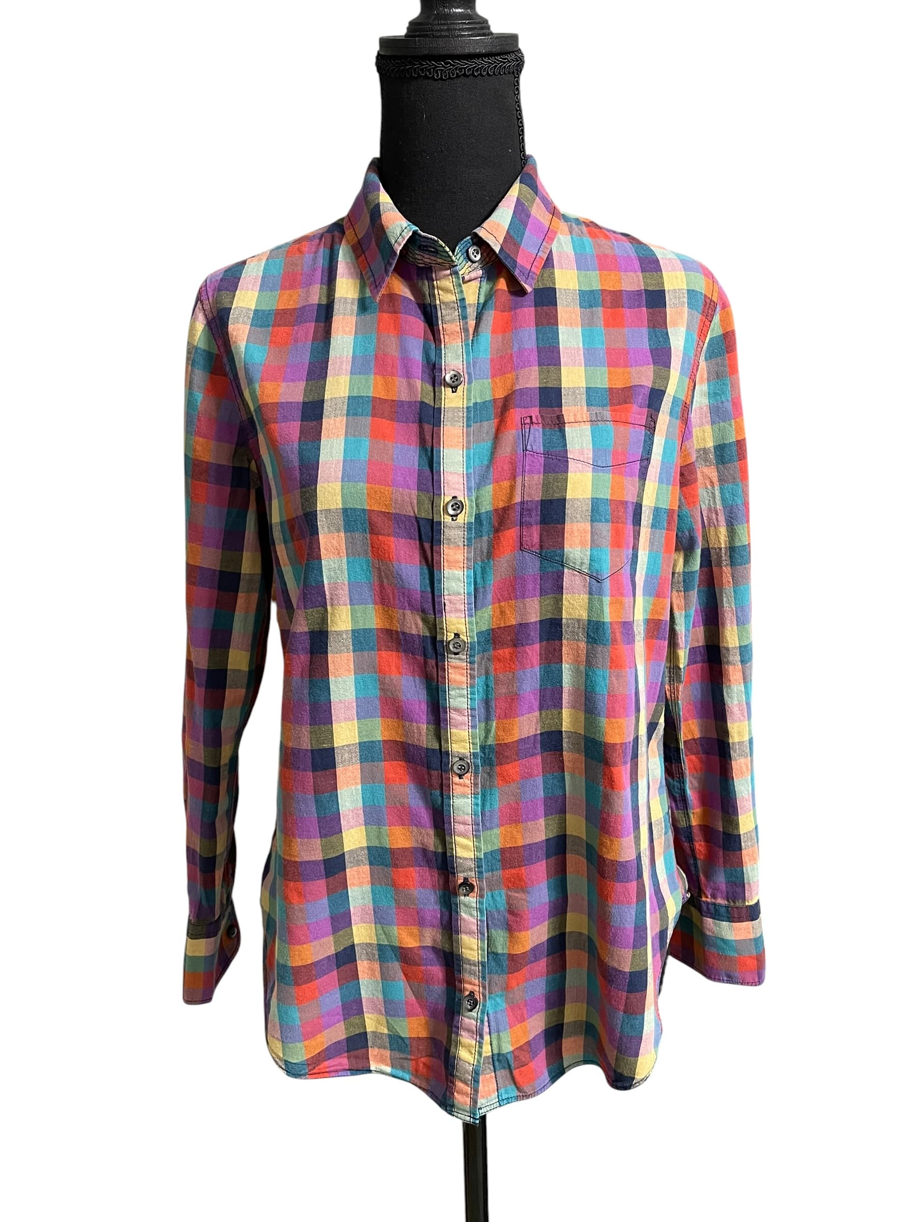 Madewell Women’s Plaid L/S Button Up Shirt/Top
