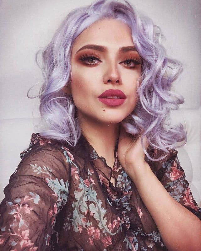 Purplish Gray Beauty Lace Front Wig inches!!