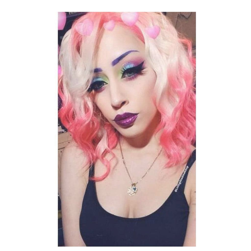 Pink White Beauty Lace Front Wig