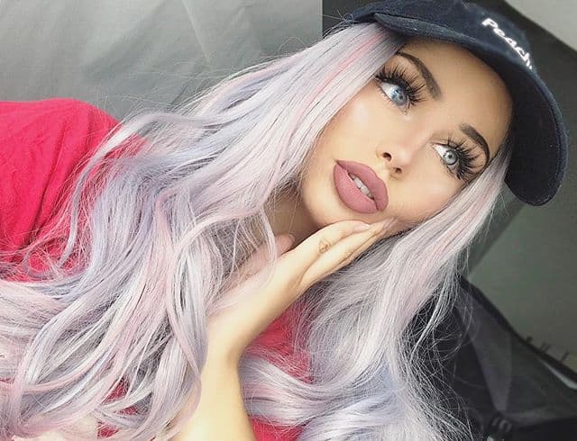 Ombre Pink Purple Beauty Lace Front Wig 24-26 inches
