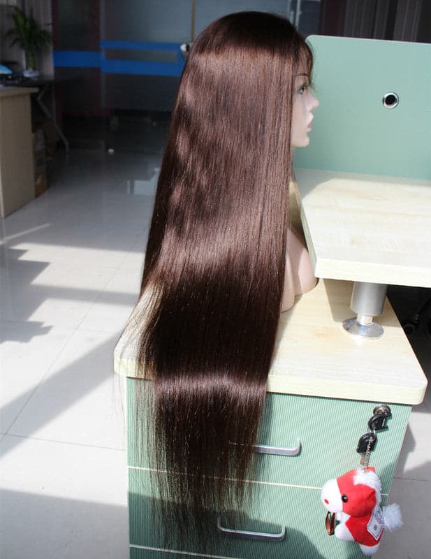 European Dark Brown Virgin Remy Lace Wig