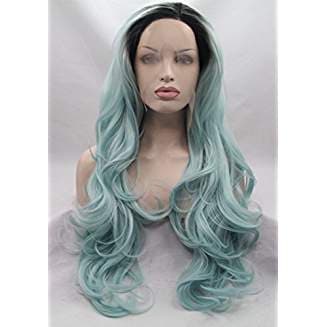 Ombre Green Lacefront Wig Flora