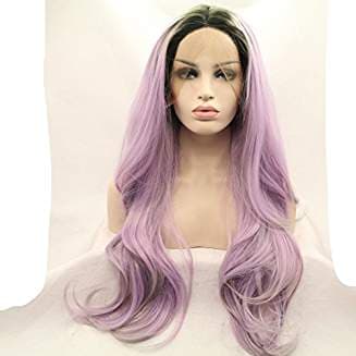 Purple Ombre Lacefront Wig Isis