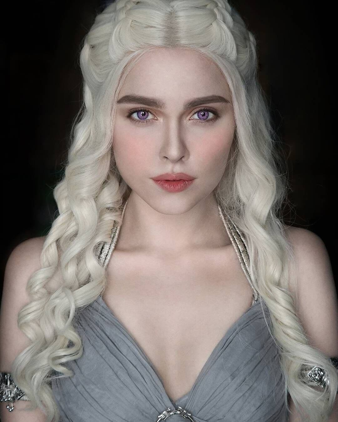 White Wavy Beauty Lace Front Wig