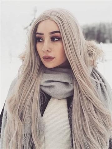 White Ash Gray Blonde Lace Front Wig 24-26 inches!!