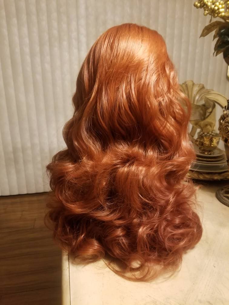 Copper Red// Beauty Waves//Lace Front Wig//Goddess//Beauty//Wig//Auburn - Copper Red