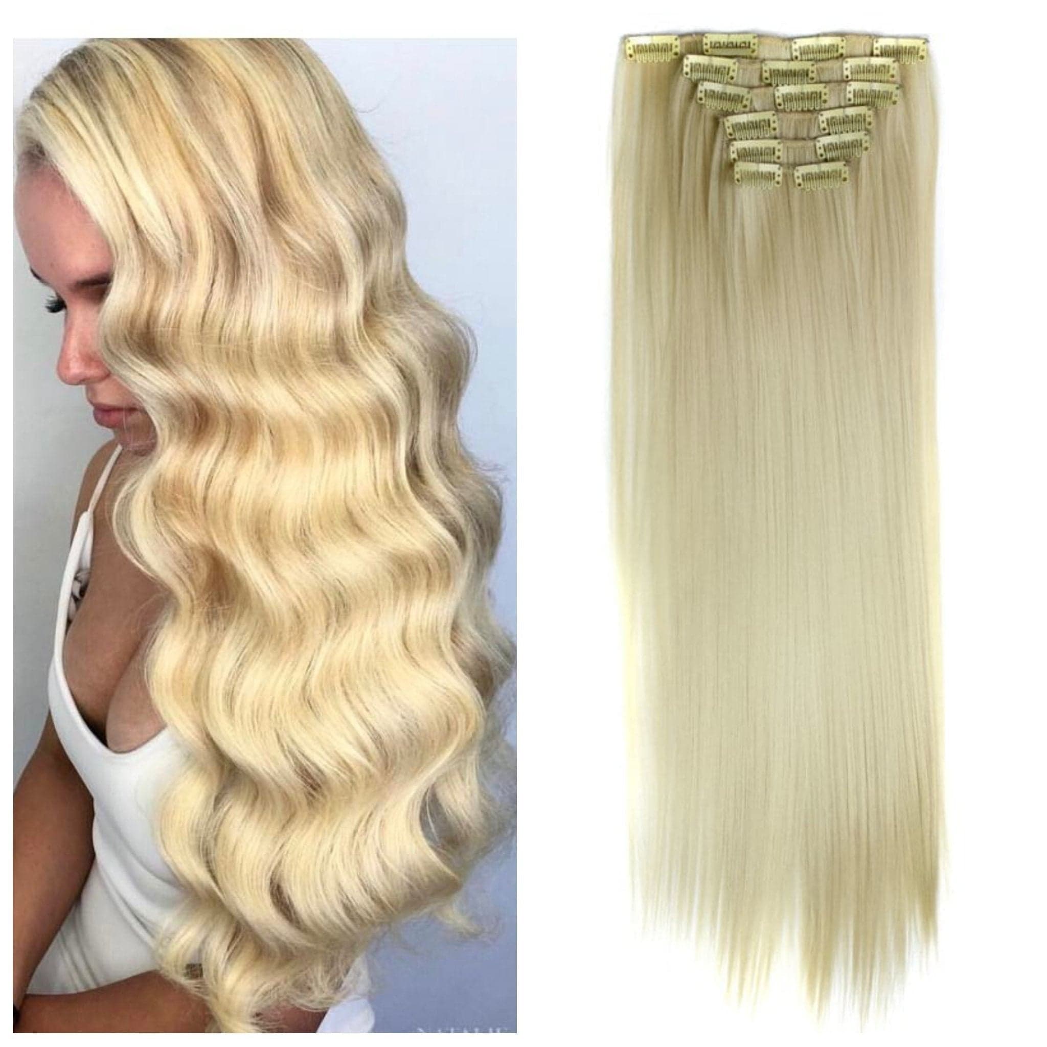 Blonde Beauty Full Head Clip In Extension #613!!