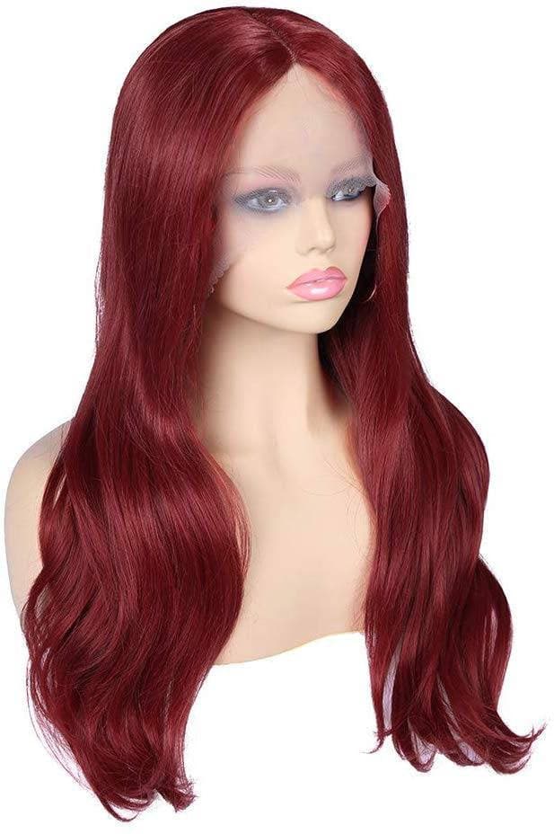 Dark Red// Beauty Waves//Lace Front Wig//Straight Wave//Body wave //Red//Natural//Wig - Copper Red