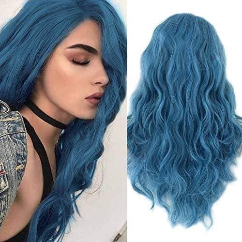 Blue Wavy Beauty Full Wig