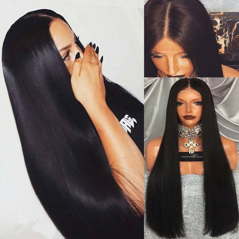 Black Straight//LaceFrontWig//GorgeousHair//Yaki Straight/Silky Straight//Natural//Wigs for Women//Beautiful//Gorgeous//Wig - Bleach Blonde