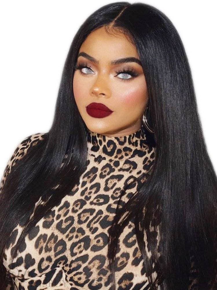Black Straight//LaceFrontWig//GorgeousHair//Straight/Silky Straight//Natural//Wigs for Women//Beautiful//Gorgeous//Wig//Yaki - Bleach Blonde