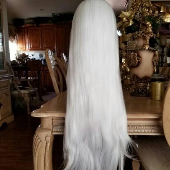 White//Straight// Lace Front Wig//Beautiful