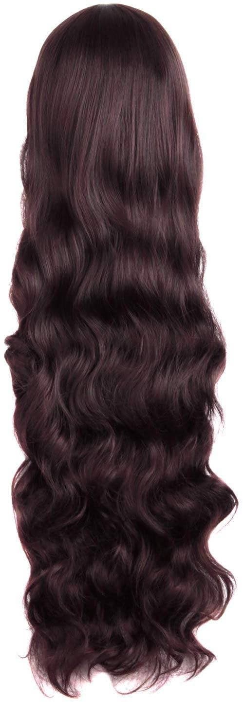 Dark Brown Wavy Beauty Full Wig 32 inches long