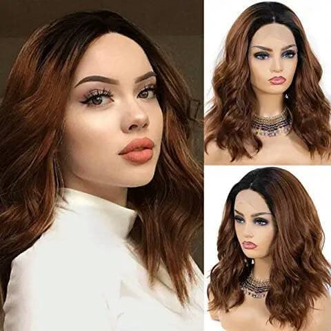 Black Brown Ombre Lace Front Wig