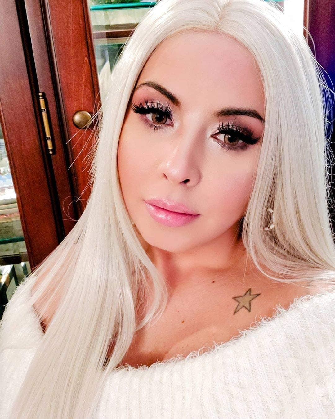 Icy White Blonde Beauty Straight Lace Front Wig - Icy Blonde