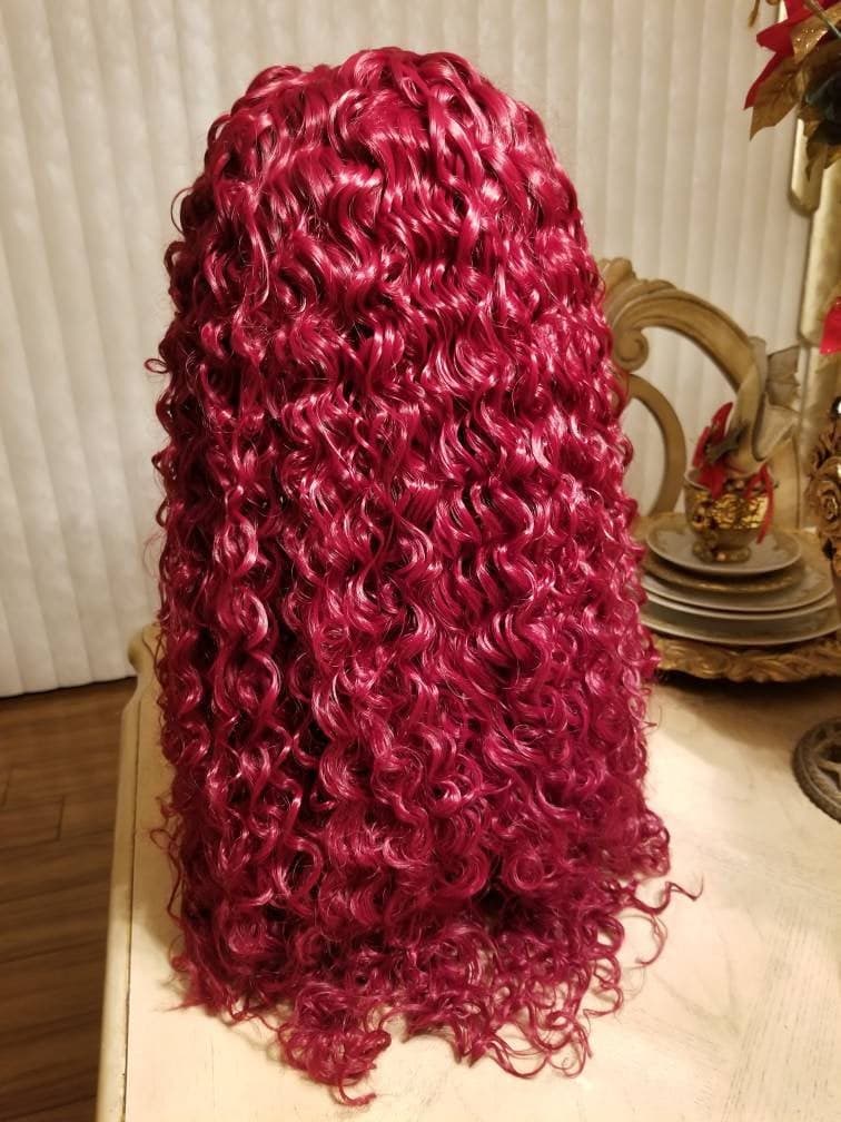 Red//Curly// Lace Front Wig//Beautiful//Wig