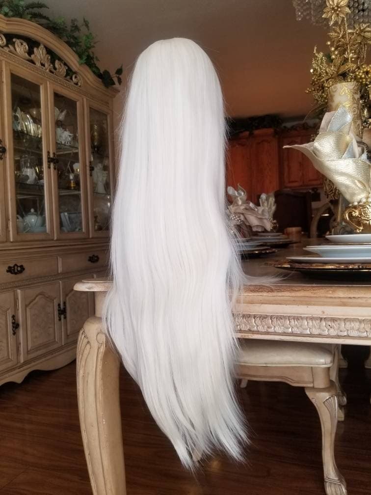 White Platinum Blonde Lace Front Wig - White Blonde