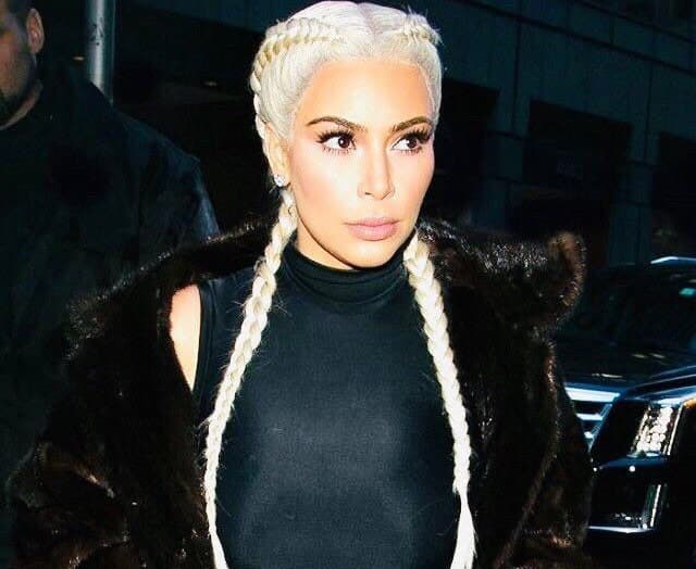 24” WHITE BLONDE dutch braided lace front wig *NEW* Pre plucked hair line and baby hairs