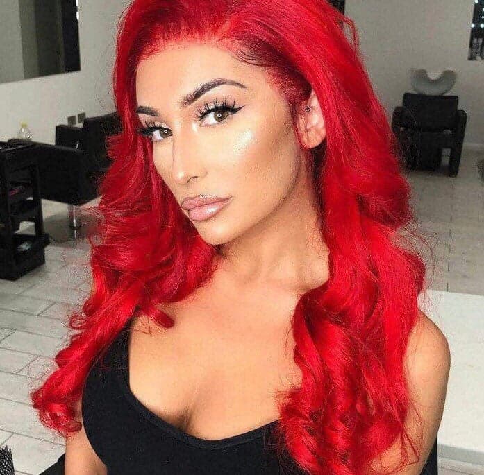 RED 24” Curly lace front wig *NEW*