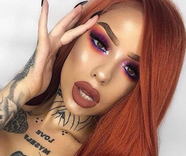 22” GINGER COPPER red straight ace front wig *NEW* 5” front part space