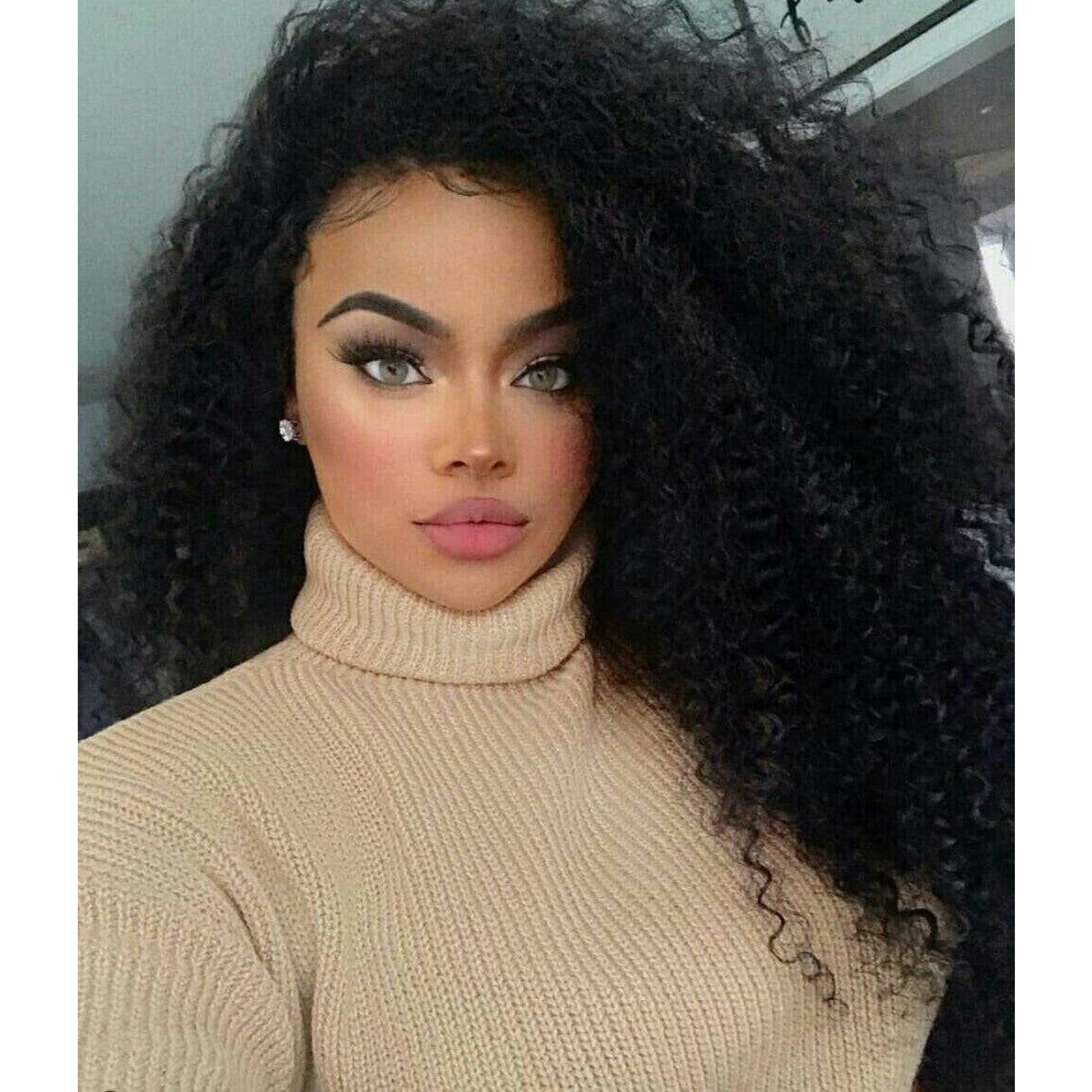 Black// Human Hair/ Lace Front Wigs// Natural//Tight Curly// Wavy// Curly// Brazilian Remy// Wig// Glueless Lacewig