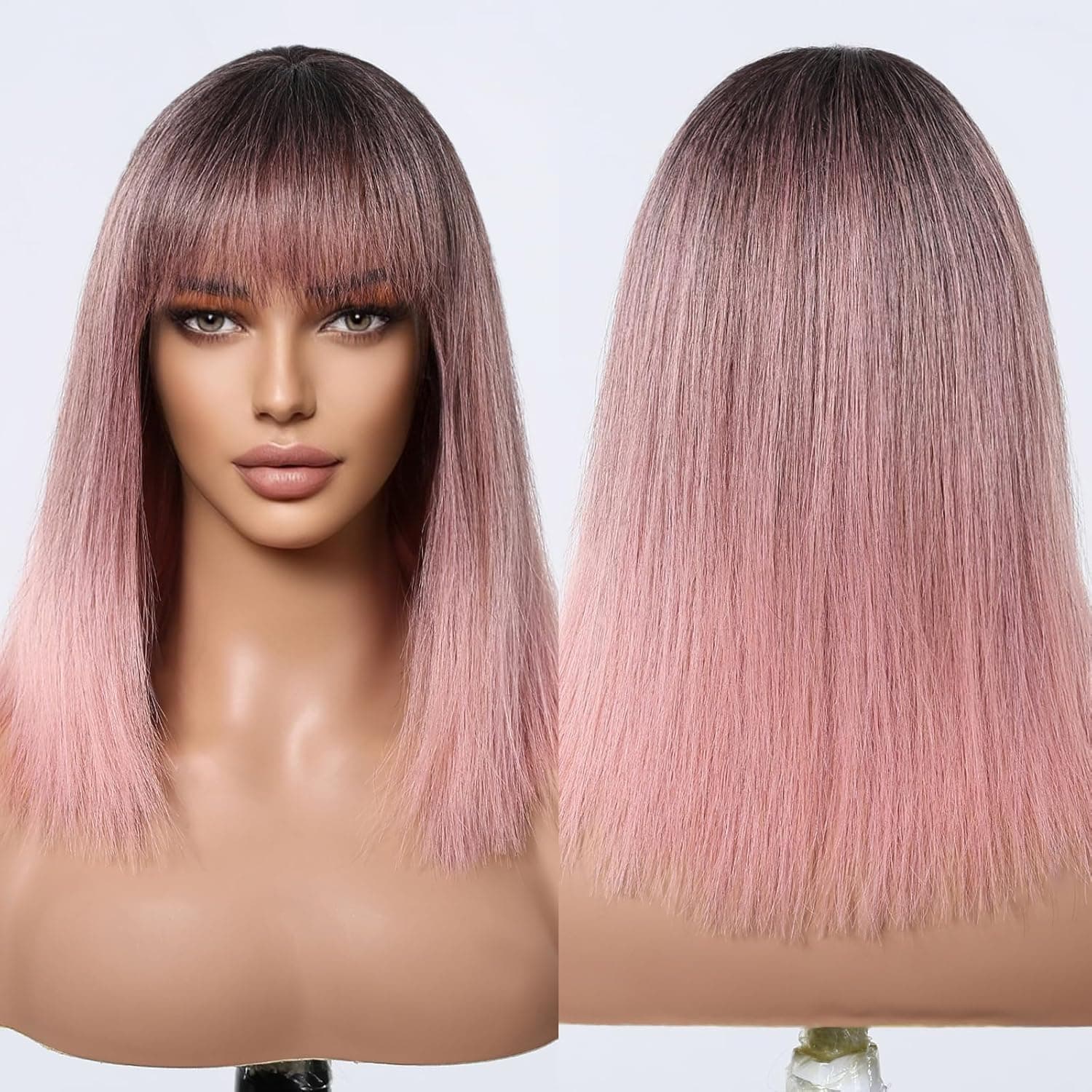 Bob Pink Beauty Full Wig