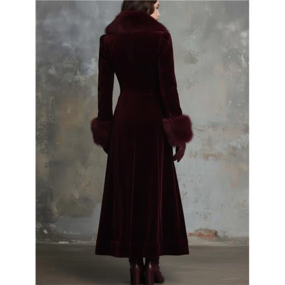 Double-breasted Long-sleeve Long Coat for Women | Fashionable Light Luxury