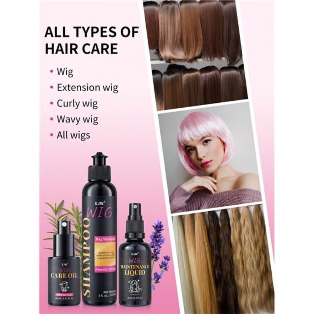 Wig Hair Care Oil Spray, Wig Shampoo, Coconut Oil Formula For Dry Hair,