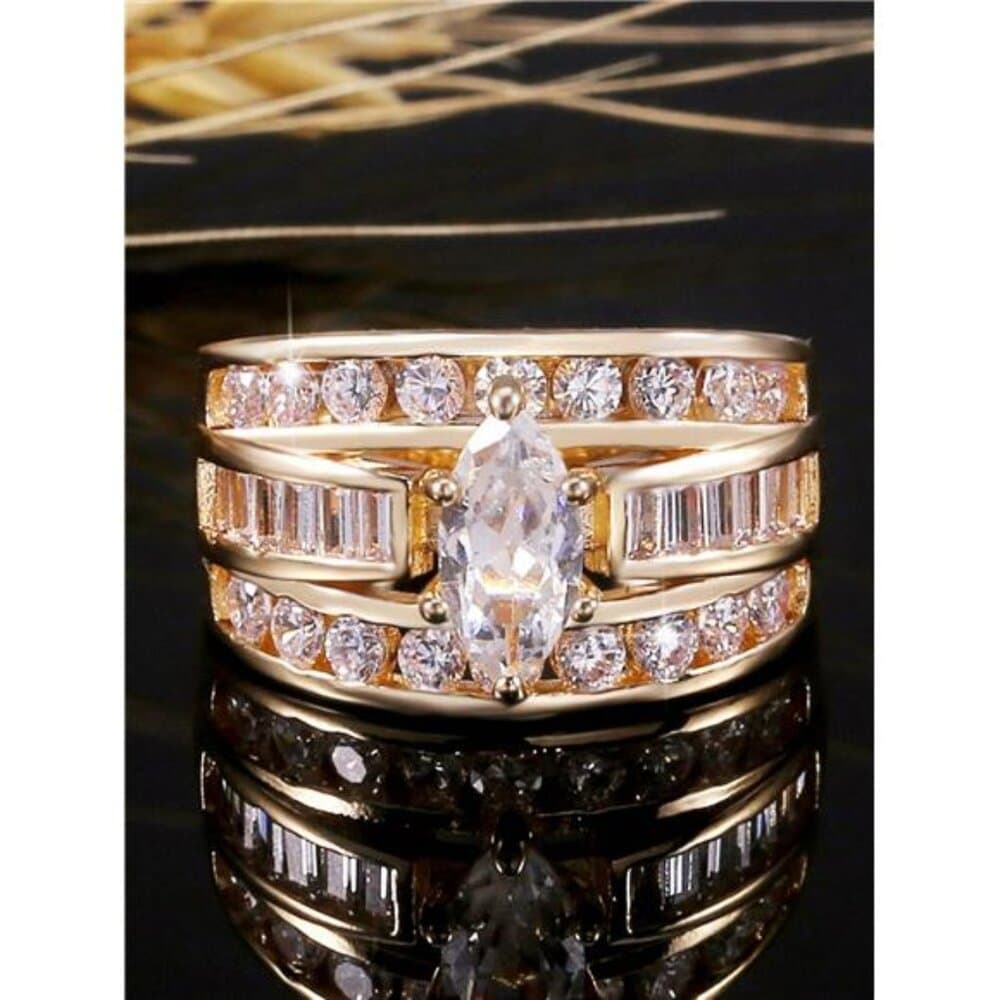 Fashion Cubic Zirconia Decor Ring