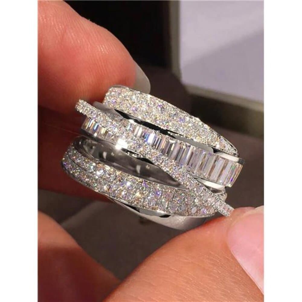 Gorgeous Cubic Zirconia Ring For Women For Wedding Engagement Party
