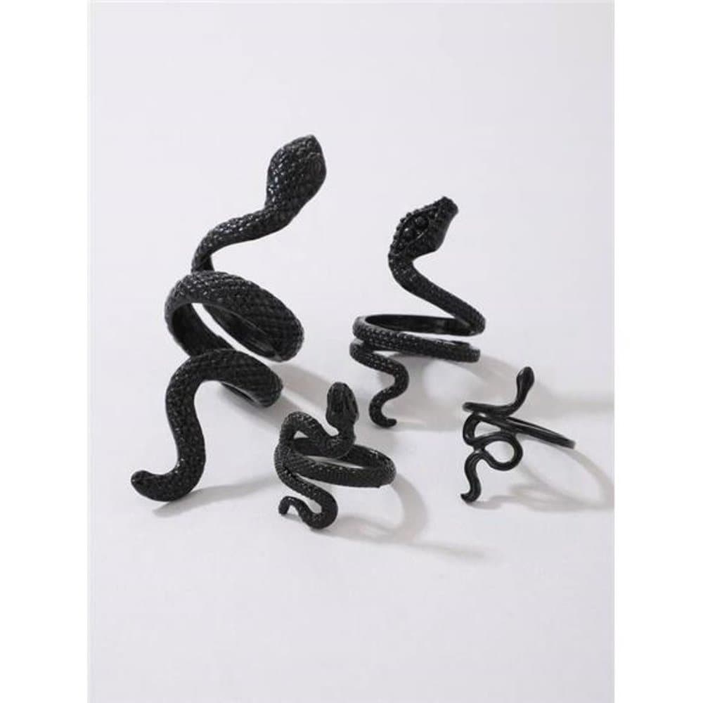 4pcs/set Snake Design Ring