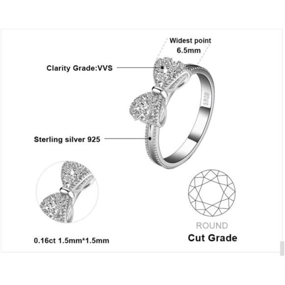 JewelryPalace 14k White Yellow Rose Gold Plated 925 Sterling Silver Rings for