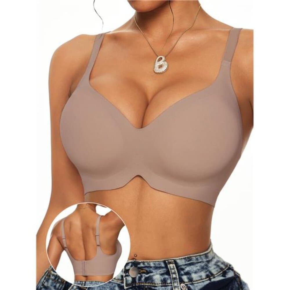 Single/Pack Women's Solid Color Multi-Color Daily Comfort Bra, Wire-Free