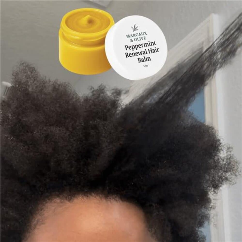 Peppermint Herbal Hair Balm | 20+ Oils & Herbs with Shea Butter, Aloe & Castor