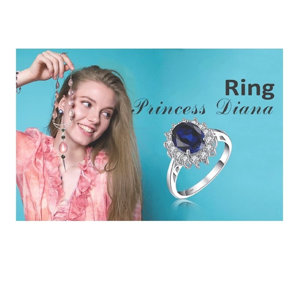 Halo Solitare 925 Sterling Silver Ring 4-12