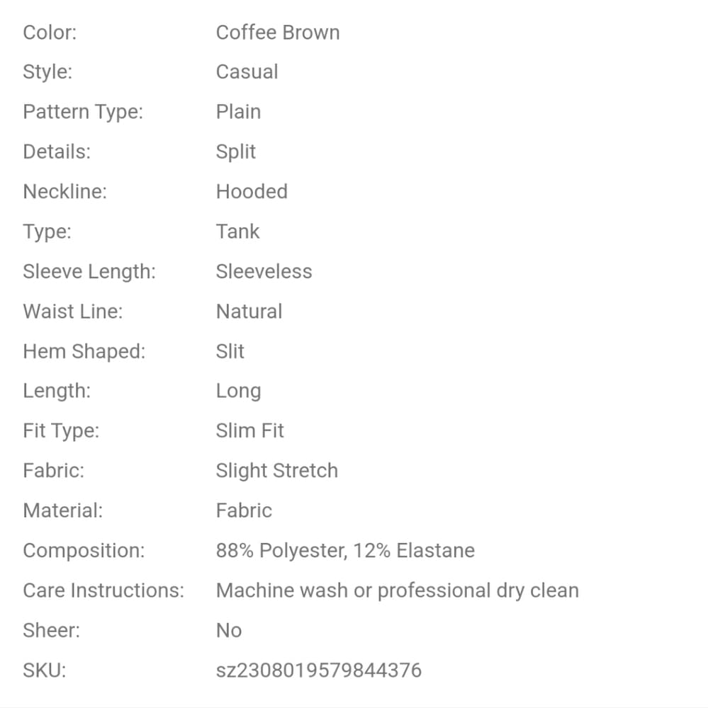 Slayr Solid Hooded Tank Dress